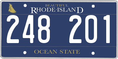 RI license plate 248201