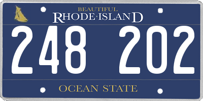 RI license plate 248202