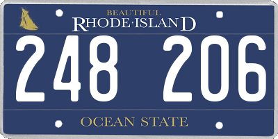 RI license plate 248206