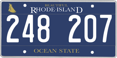 RI license plate 248207