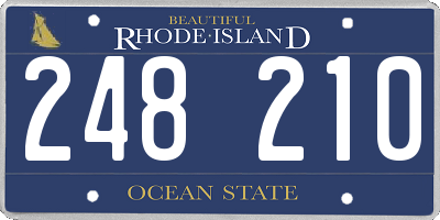 RI license plate 248210