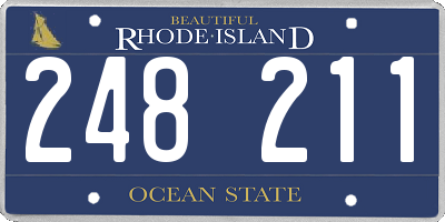 RI license plate 248211