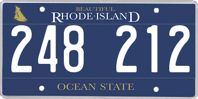 RI license plate 248212