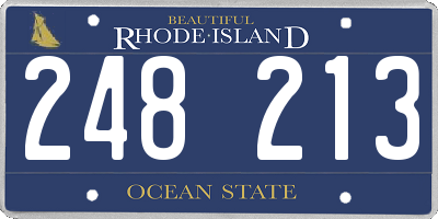 RI license plate 248213