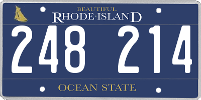 RI license plate 248214