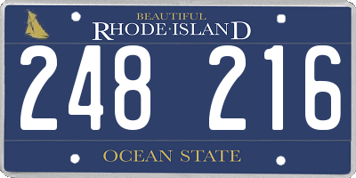 RI license plate 248216