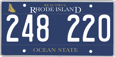 RI license plate 248220