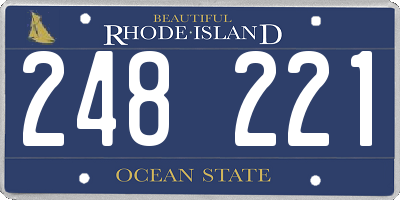 RI license plate 248221