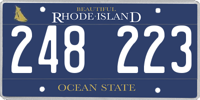 RI license plate 248223