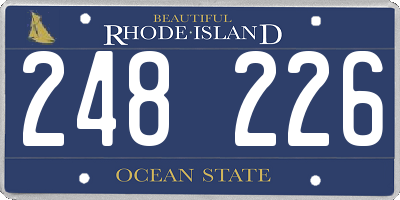 RI license plate 248226