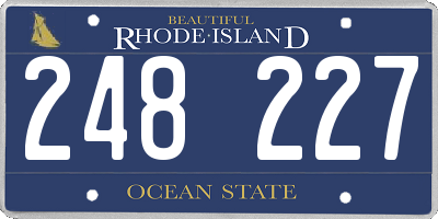 RI license plate 248227