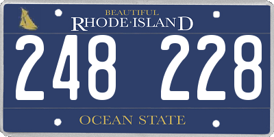RI license plate 248228
