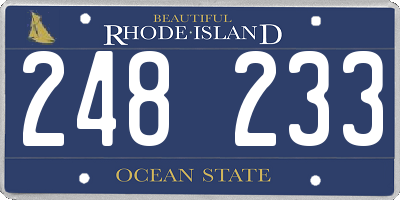 RI license plate 248233