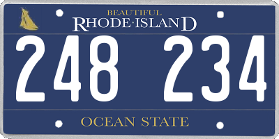 RI license plate 248234