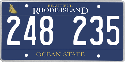 RI license plate 248235