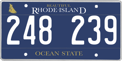 RI license plate 248239