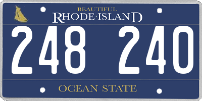 RI license plate 248240