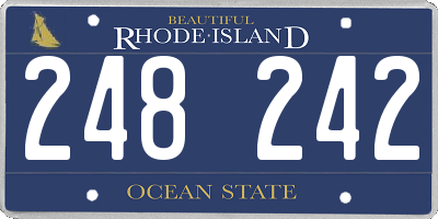RI license plate 248242