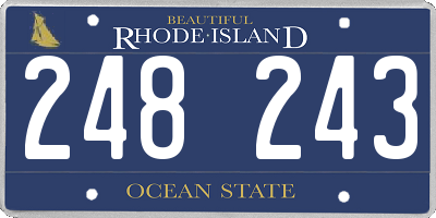 RI license plate 248243