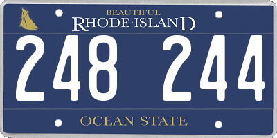 RI license plate 248244