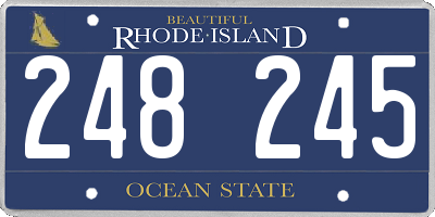 RI license plate 248245
