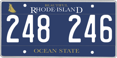 RI license plate 248246