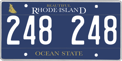 RI license plate 248248