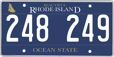 RI license plate 248249
