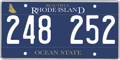 RI license plate 248252