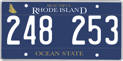 RI license plate 248253