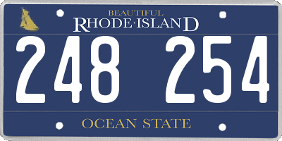 RI license plate 248254