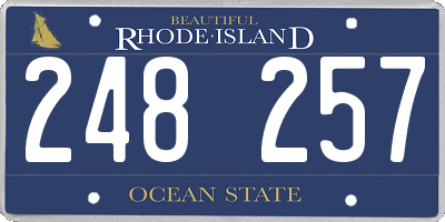 RI license plate 248257
