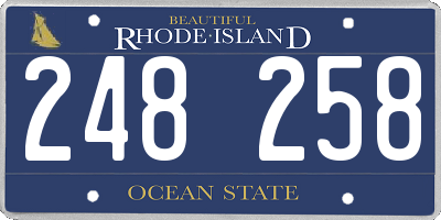RI license plate 248258