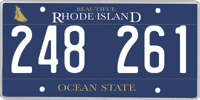 RI license plate 248261