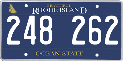 RI license plate 248262