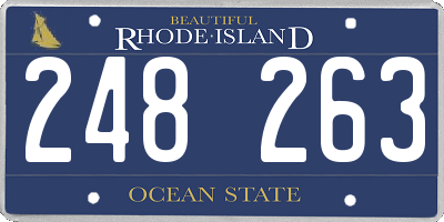 RI license plate 248263