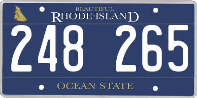 RI license plate 248265