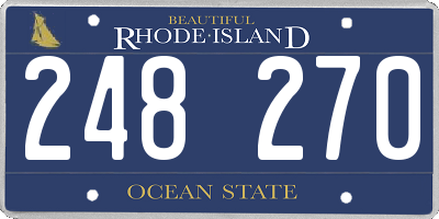 RI license plate 248270
