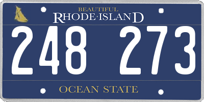 RI license plate 248273