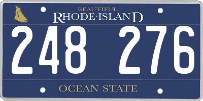 RI license plate 248276
