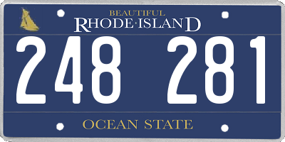 RI license plate 248281