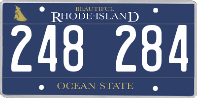 RI license plate 248284