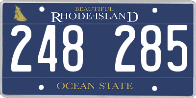 RI license plate 248285