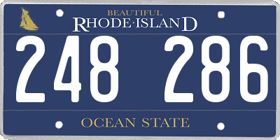 RI license plate 248286