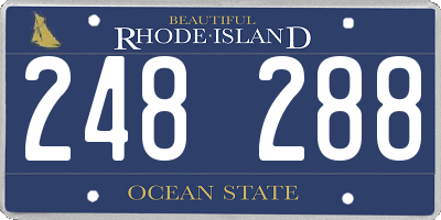 RI license plate 248288
