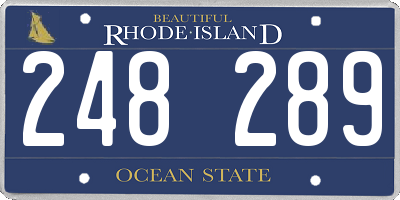 RI license plate 248289