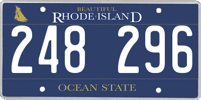 RI license plate 248296