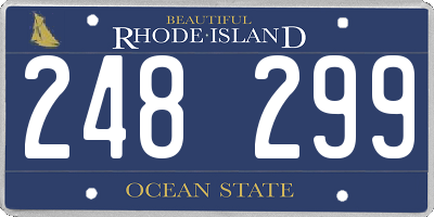 RI license plate 248299