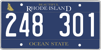 RI license plate 248301