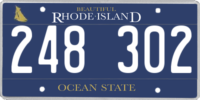 RI license plate 248302
